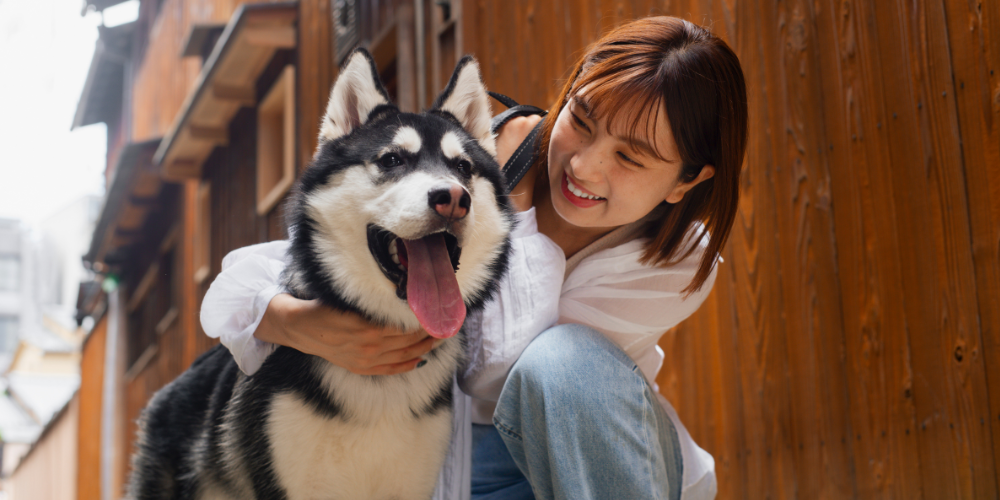 Woman with dog